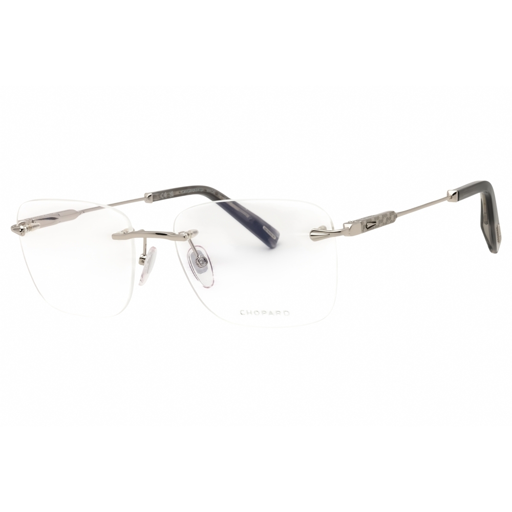 NWT Chopard VCHG58 Palladium Rectangle 57mm Eyeglasses